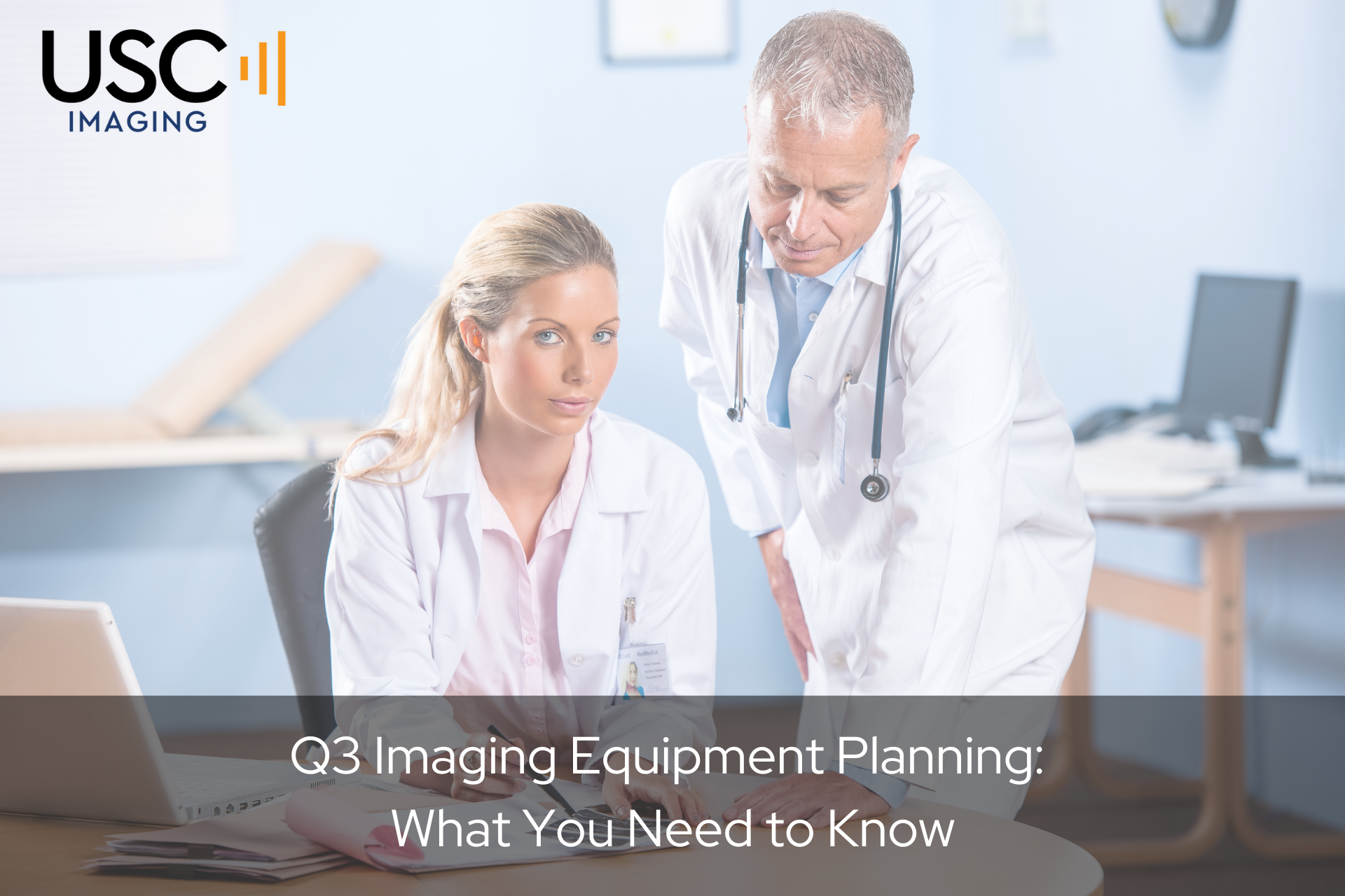 Team reviewing Q3 imaging equipment planning