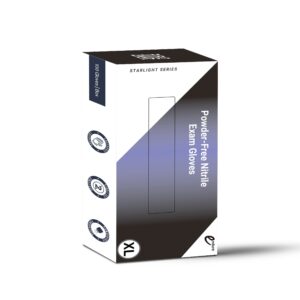 The Starlight Series Nitrile Exam Gloves, Black, 6.5 ml
