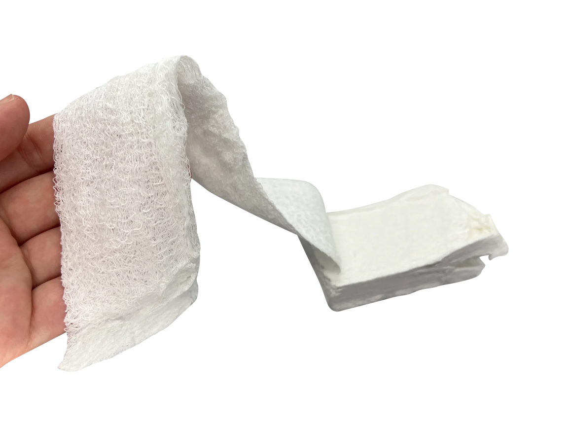 Compressed gauze bandage
