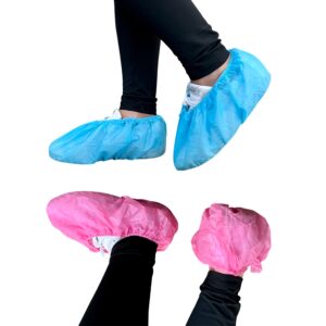 Medical Apparel Combo 5: 200 pairs Blue Disposable Shoe Covers | 200 pairs Pink Disposable Shoe Covers