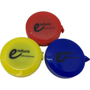 Push Button Tape Measure 60" Blue, Red & Yellow
